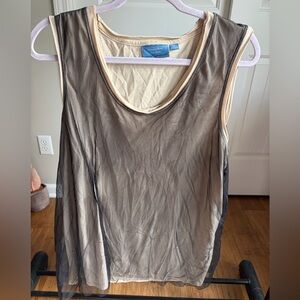 Simply Vera Vera Wang Black and Cream Tank Top